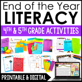 End of the Year Activities for Literacy with Digital Activities