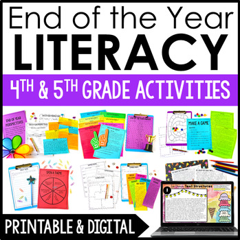 Preview of End of the Year Activities - Reading End of Year - Last Week of School