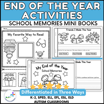 Preview of End of the Year Activities for Special Sped - Memory Mini Books - Differentiated