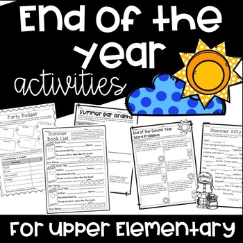 Preview of End of the Year Activities for Upper Elementary