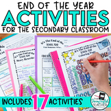 End of the Year Activities: Last Week of School for the Se