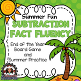 End of the Year Subtraction Fluency Game, Timed Tests, and