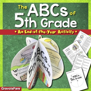 Preview of End-of-the-Year Activity 5th Grade: ABCs of Fifth Grade - Craft Bulletin Board
