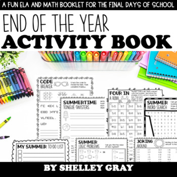 Preview of End of the Year Activity Book - Math and ELA Last Week of School Activities