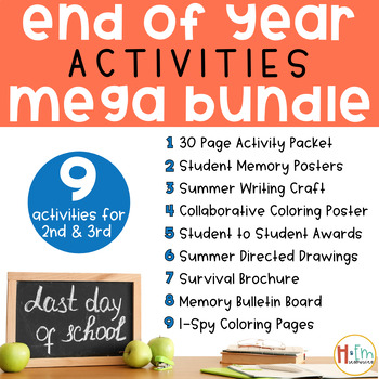 Preview of End of the Year Activity Bundle │Last Week of School │Puzzles & Challenge