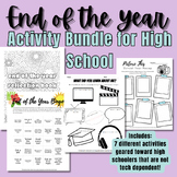 End of the Year Activity Bundle for High School | Bingo, R