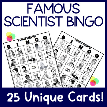 Preview of End of the Year Activity - Famous Scientist Bingo Game - Any Science Class