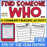 End of the Year Activity, Find Someone Who