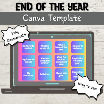 Preview of End of the Year Activity Slideshow Template