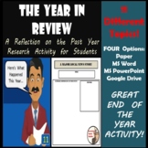 End of the Year Activity - The Year in Review - Research B