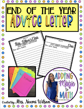 Preview of End of the Year Advice Letter | Activity