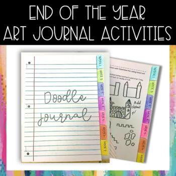 Preview of End of the Year | Art Prompts Journal Activities