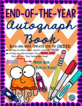 My Memory Book, End of Year Autograph Book, 2nd Grade