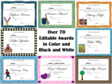 End of the Year Award Certificates (Editable)