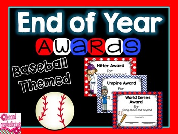 Preview of End of the Year Awards Baseball Themed
