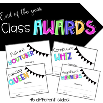 End of the Year Awards - 45 Different Kinds! by Shelby Johnson | TpT