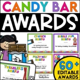 End of the Year Awards Candy Bar Awards EDITABLE Student Classroom Certificates