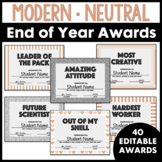 End of the Year Awards Class Superlatives Modern Neutral P