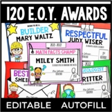 End of the Year Awards | Editable | Autofill