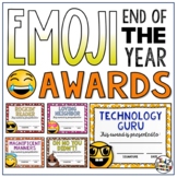 Emoji End of the Year Editable Award Certificates Classroo