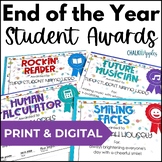 End of the Year Awards Certificate Templates for Editable 