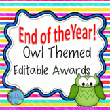 EDITABLE Class Superlatives End of Year Awards OWL THEMED