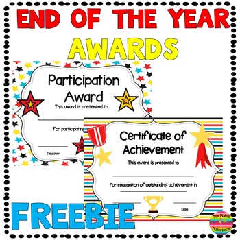 End Of The Year Awards Free Editable By Mrs Males Masterpieces Tpt