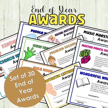 Preview of End of the Year Awards - Preschool- 1st Grade Awards