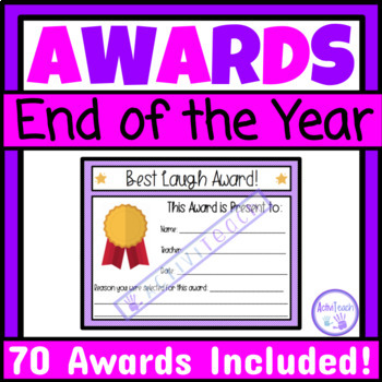 Preview of End of the Year Awards Preschool Elementary Special Education Classroom Awards