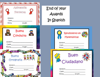 Preview of End of the Year Awards in Spanish