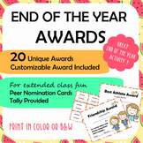 End of Year Award Certificates w/ Peer Voting System – Cus