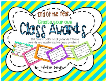 Preview of End of the Year BLANK class Awards!