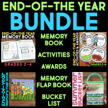 Preview of End-of-the-Year BUNDLE - Memory Book, Activities, Awards, Bucket List Reflection