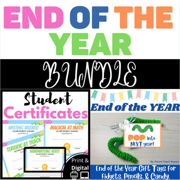 Preview of End of the Year BUNDLE Student Certificates Academic Awards & Gift Tags