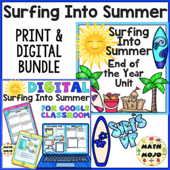 Preview of End of the Year Beach Themed Unit: Digital and Printable Bundle