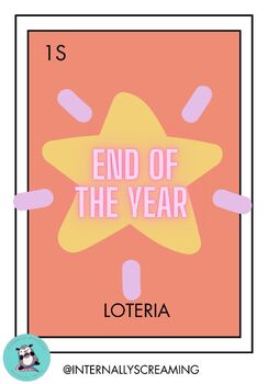 Preview of End of the Year Bilingual Loteria w/Gen Z Terms