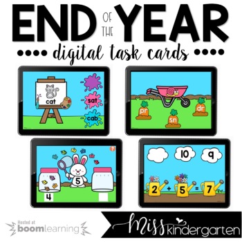 Preview of End of the Year Boom Cards™ for Kindergarten