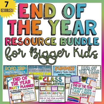 Preview of End of the Year Activities Bundle | Awards | Math Projects | Yearbook