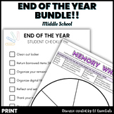 End of the Year Bundle of Activities: Middle School