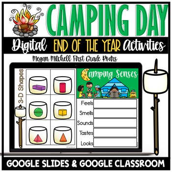 Preview of End of the Year Camping Theme Day Activities Google Slides