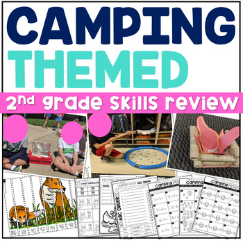 end of the year camping themed activities 2nd grade ela math pbl