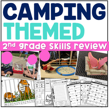 Preview of End of the Year - Camping Themed Activities - 2nd Grade - ELA - MATH - PBL