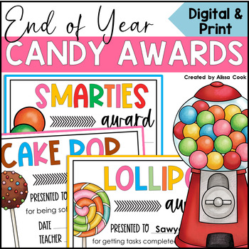 Preview of End of the Year Candy Awards | Digital & Print | Elementary & Middle School