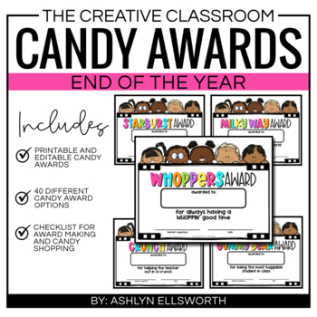 Preview of End of the Year Candy Awards - Editable