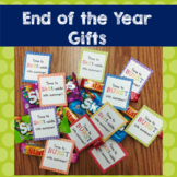 End of the Year Candy Gift Tags for Students and Staff Printable