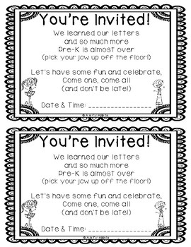 End of the Year Celebration Invitations! FREEBIE by A is for Apples