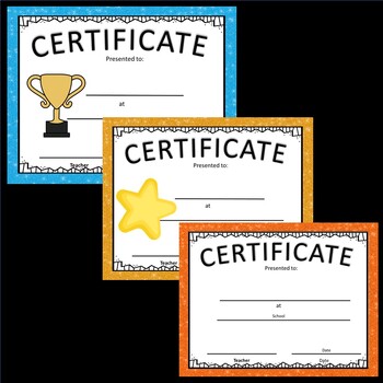 End of the Year Certificate full Paper Side Editable by Ana's Teaching ...