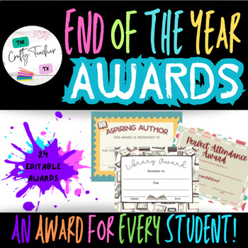 Preview of End of the Year Certificates & Awards / EDITABLE / PRINTABLE