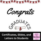 End of the Year:  Certificates, Slides, and Letters to Students