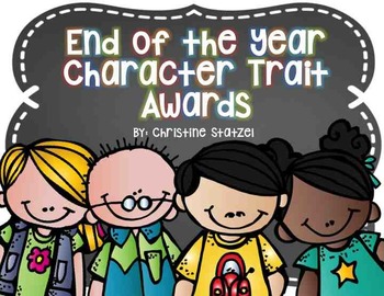 Preview of End of the Year Character Trait Awards (in Color and B&W)